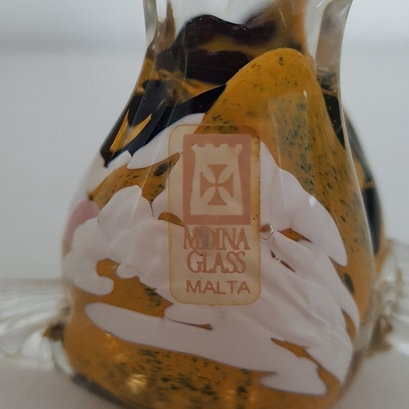 2003 Malta Mdina Signed Art Glass Lovebirds - Picture 3 of 6